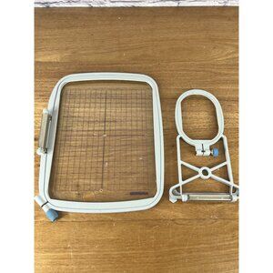 2 Bernina Embroidery Hoops With 1 Template Large 004 402 and Small 004 467